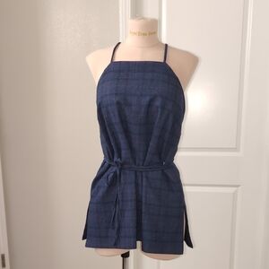 Banana Republic Navy and Black Halter Top